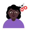 Woman Getting Haircut: Dark Skin Tone Emoji 💇🏿‍♀️ image - Microsoft Classic 2D style