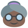 Old Woman: Dark Skin Tone Emoji 👵🏿 image - EmojiTwo style
