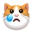 Faccia di gatto che piange