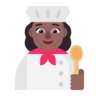 Woman Cook: Medium-Dark Skin Tone Emoji 👩🏾‍🍳 image - Microsoft Classic 2D style