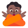 Person Gesturing No: Medium-Dark Skin Tone Emoji 🙅🏾 image - Microsoft Classic 2D style