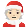 Mx Claus: Light Skin Tone Emoji 🧑🏻‍🎄 image - Google Noto Color style