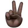 Victory Hand: Dark Skin Tone Emoji ✌🏿 image - Samsung style