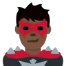Man Supervillain: Dark Skin Tone Emoji 🦹🏿‍♂️ image - Twitter / X (Twemoji) style