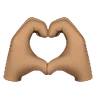 Heart Hands: Medium Skin Tone Emoji 🫶🏽 image - Huawei Harmony OS style