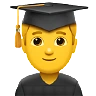 Man Student Emoji 👨‍🎓 image - Apple style
