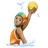 Person Playing Water Polo: Medium Skin Tone