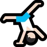 Man Cartwheeling: Light Skin Tone Emoji 🤸🏻‍♂️ image - Microsoft Windows 10 Segoe UI Emoji style