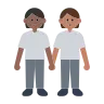People Holding Hands: Medium-Dark Skin Tone, Medium Skin Tone Emoji 🧑🏾‍🤝‍🧑🏽 image - Tossface style