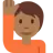 Person Raising Hand: Medium-Dark Skin Tone