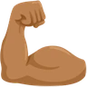 Flexed Biceps: Medium Skin Tone Emoji 💪🏽 image - Facebook Messenger (2016) style