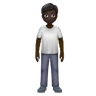 Person Standing: Dark Skin Tone Emoji 🧍🏿 image - Huawei Harmony OS style
