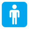 Męski symbol Emoji 🚹 image - Microsoft Classic 2D style