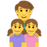 Family: Man, Girl, Girl Emoji 👨‍👧‍👧 image - Skype style