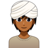 Person Wearing Turban: Medium-Dark Skin Tone Emoji 👳🏾 image - Emojidex style