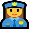 Woman Police Officer Emoji 👮‍♀️ image - Microsoft Windows 10 Segoe UI Emoji style