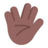 Vulcan Salute: Medium-Dark Skin Tone Emoji 🖖🏾 image - Microsoft Classic 2D style