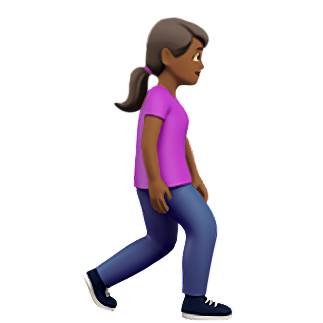 Woman Walking Facing Right: Medium-Dark Skin Tone