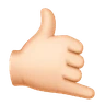 Call Me Hand: Light Skin Tone Emoji 🤙🏻 image - Huawei Harmony OS style