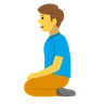 Man Kneeling Emoji 🧎‍♂️ image - Skype style
