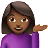 Woman Tipping Hand: Medium-Dark Skin Tone