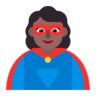 Woman Superhero: Medium-Dark Skin Tone Emoji 🦸🏾‍♀️ image - Microsoft Classic 2D style