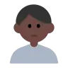 Man Frowning: Dark Skin Tone Emoji 🙍🏿‍♂️ image - Tossface style