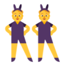 Mulher, coelhinho, orelhas Emoji 👯 image - Microsoft Classic 2D style