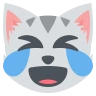 Twarz kota z łzami radości Emoji 😹 image - EmojiTwo style