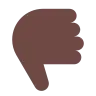 Thumbs Down: Dark Skin Tone Emoji 👎🏿 image - Tossface style