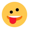 하나의 크고 작은 눈을 가진 웃기는 얼굴 Emoji 🤪 image - Tossface style