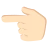 Backhand Index Pointing Left: Light Skin Tone