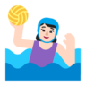 Woman Playing Water Polo: Light Skin Tone Emoji 🤽🏻‍♀️ image - Microsoft Classic 2D style