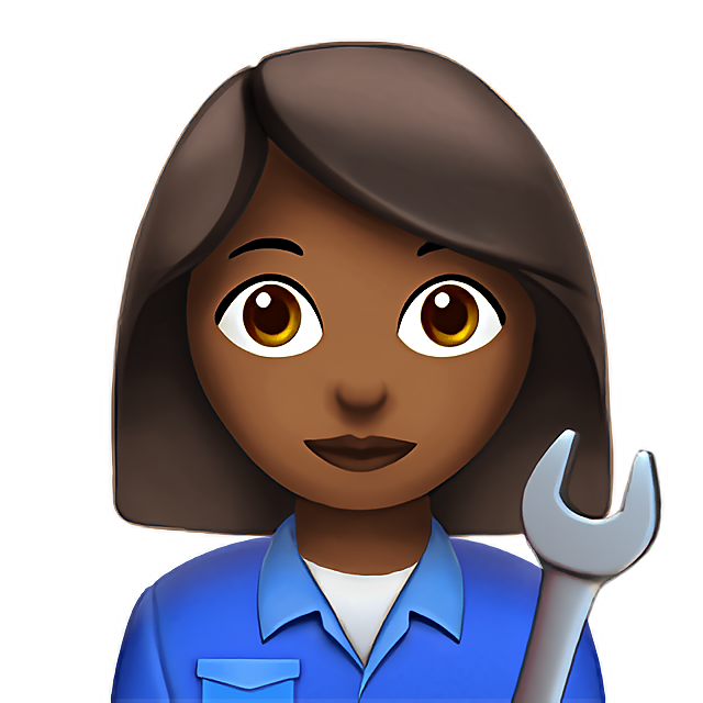 Woman Mechanic: Medium-Dark Skin Tone
