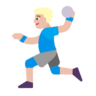 Man Playing Handball: Medium-Light Skin Tone Emoji 🤾🏼‍♂️ image - Microsoft Classic 2D style
