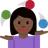 Woman Juggling: Dark Skin Tone