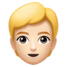 Person: Light Skin Tone, Blond Hair Emoji 👱🏻 image - Huawei Harmony OS style