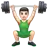 Person Lifting Weights: Light Skin Tone