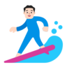 Man Surfing: Light Skin Tone Emoji 🏄🏻‍♂️ image - Microsoft Classic 2D style