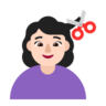 Woman Getting Haircut: Light Skin Tone Emoji 💇🏻‍♀️ image - Microsoft Classic 2D style