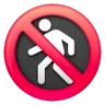Piétons interdits Emoji 🚷 image - Samsung style