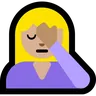 Person Facepalming: Medium-Light Skin Tone Emoji 🤦🏼 image - Microsoft Windows 10 Segoe UI Emoji style