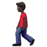 Man Walking: Dark Skin Tone Emoji 🚶🏿‍♂️ image - Apple style