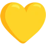 Cœur jaune Emoji 💛 image - Facebook Messenger (2016) style