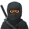 Ninja: Medium-Dark Skin Tone Emoji 🥷🏾 image - Apple style