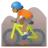 Person Mountain Biking: Medium Skin Tone