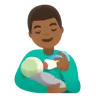 Man Feeding Baby: Medium-Dark Skin Tone Emoji 👨🏾‍🍼 image - Google Noto Color style