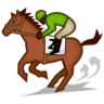 Horse Racing: Dark Skin Tone Emoji 🏇🏿 image - Emojidex style
