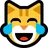 기쁨의 눈물을 흘린 고양이 얼굴