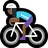Woman Biking: Medium-Dark Skin Tone